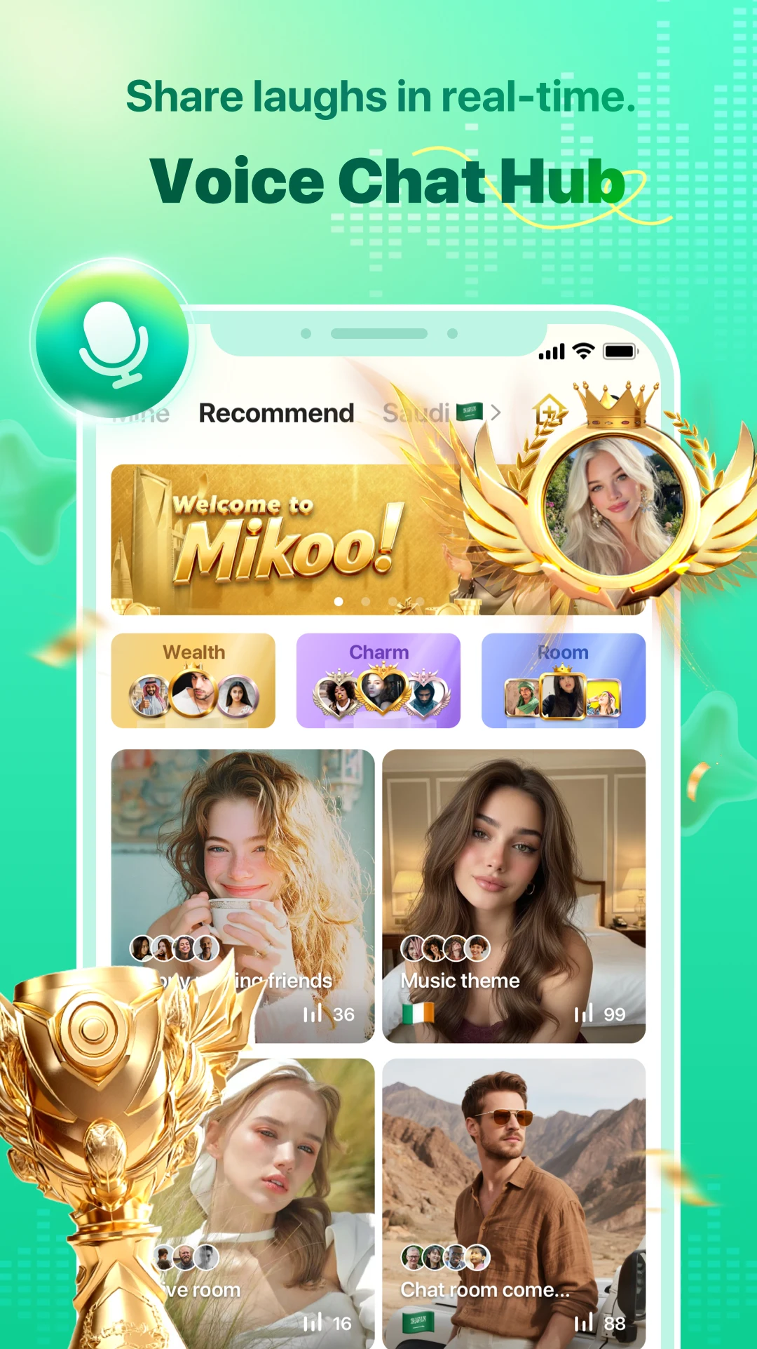 Mikoo - Voice Chat & Play Room screenshot